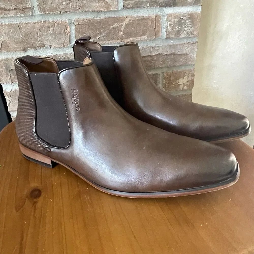 Tommy Hilfiger Sesame Chelsea Boot Men 11.5D Dark Natural Tan Career Preppy